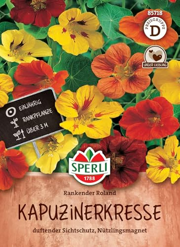 Sperli Kapuzinerkressesamen Rankender Roland 85718, Blumensaat | Essbare Blüten und Blätter, für Beete & Töpfe