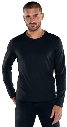 emilio adani Herren Herren Langarmshirt My Favorite, Schwarz, 32777, Schwarz in Größe XXL