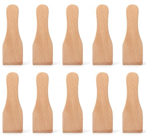 NiceNaiils Set di 10 Raschietto per raclette in legno - - Accessori per raclette naturali - Robusto raschietto in legno per una perfetta esperienza di formaggio fuso