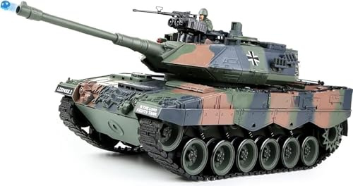 RC Panzer Deutscher Leopard 2 Tarnfarbe 1:18 Ferngesteuerter Panzer mit Airsoft Schussfunktion