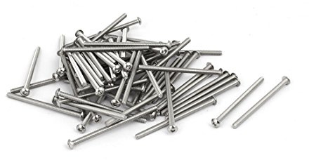 Sourcingmap M3 x 50mm 304 Stainless Steel Button Head Hex Socket Cap Screws Fastener 60PCS