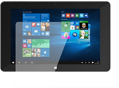 dipos I 2X Displayschutz klar kompatibel mit TrekStor SurfTab Duo W1 Volks-Tablet Schutzfolie 9H Anti-Shock