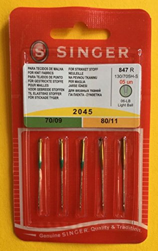 Original Singer Nähmaschinennadeln für Jersey-und Strickstoffe System 2045 Stärke 70+80