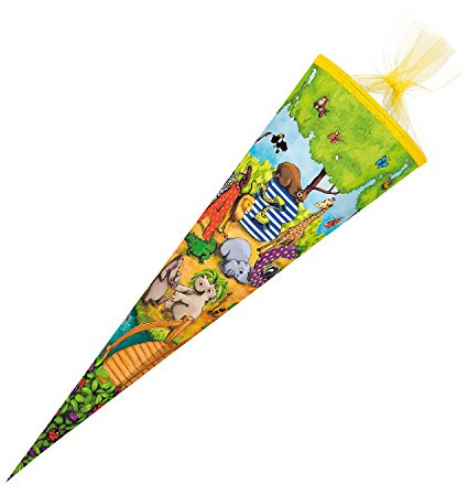 Nestler 6853946 Schultüte Tier-ABC, 85 cm 6-eckig