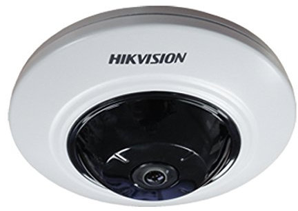 5MP IP Camera White Hikvision DS-2CD2955FWD-IS Network Fisheye Camera, 1.05mm lens, Internal, DC12V & PoE, WDR, 8M IR, Audio Line In, 1 Alarm in/out, Built-in Micro SD