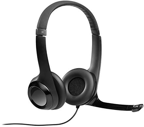 Logitech 5er-Pack Kopfhörer mit Mikrofon für den Schulunterricht, USB-Anschluss, 85dB Limit, 1.2m langes PVC-freies Kabel, Verstellbare Kopfbügel, 5 Headsets je Set - Schwarz