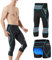MEETWEE Herren 3/4 Radhose Fahrradhose, Kompression Radlerhose Leggings Radsport Hose für Männer Elastische Atmungsaktive 3D Schwamm Sitzpolster