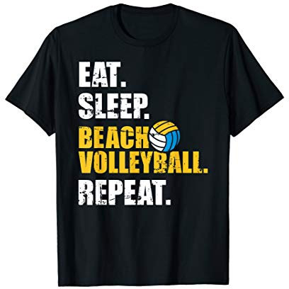 Eat sleep beachvolleyball repeat T-Shirt