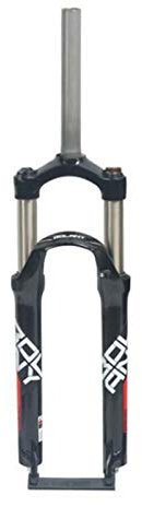 Forcella Bici Ammortizzata MTB 24 Pollici,Forcella Meccanica QR 9×100mm Forcella Ammortizzata con Comando A Spalla 1-1/8 (Color : Black)