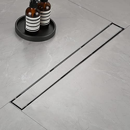 Duschrinne, italienisch, 2-in-1, Duschrinne, 70 cm, Duschrinne aus Edelstahl mit Siphon und Filter