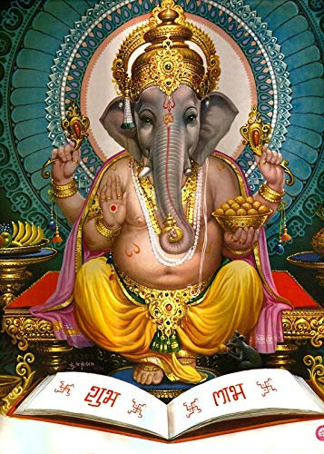 TNND Lord Ganesha Home Decor Home Decor Art Wall Decor Metal Sign Poster 20,3 x 30,5 cm