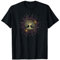 Retro Mandala Vibe Baum Retro - Baum des Lebens Mystische Yoga Meditation Damen T-Shirt Schwarz S Klassische Passform Crew-Ausschnitt Kurzarm Baumwolle und Polyester Yoga-Theme Alltag