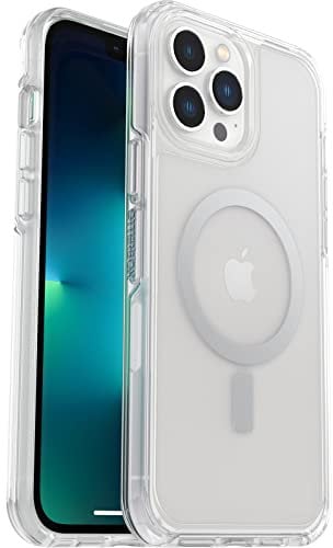 OtterBox Symmetry+ transparente Hülle für iPhone 13 Pro Max/iPhone 12 Pro Max für MagSafe, stoßfest, sturzsicher, schützende Hülle, 3X antimikrobieller Schutz, Klar