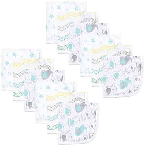 Luvable Friends Unisex Baby Musselin Waschlappen Basic Elefant Einheitsgröße Bandana