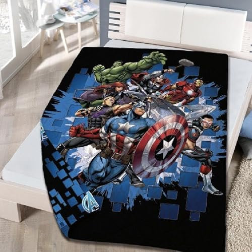 Marvel Avengers Avengers Kinderbettdecke, Mehrfarbig, Einheitsgröße
