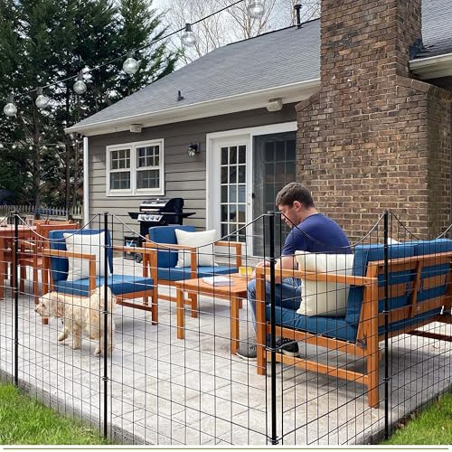 Zippity Outdoor Products WF29006 H - Valla de metal negro sin excavación para jardín, 39 pulgadas de alto (5 paneles)