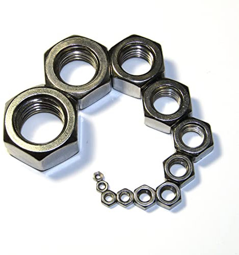 5piezas M24 (el diámetro interior de 24mm) Acero inoxidable métrico, tuercas hexagonales, contratuerca