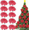 BOELLRUNO 400 Stück Künstliche Holly Beeren Rote Weihnachten Beeren Deko Frosteffekt Mini Früchte Künstliche Christmas Frosted Frucht Beere für Weihnachtsbaum Ornamente Weihnachtsdeko