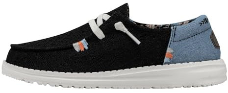 Hey Dude Wendy Boho Black (schwarz) - sportlicher Schnürschuh - Damenschuhe Sneaker, Schwarz