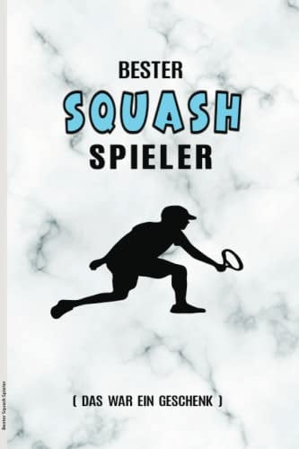 Bester Squash Spieler: Danke Notizbuch für Squashspieler ein praktisches Geschenk für Squashfans zum Dank die Überraschung beim Bedanken kleine Geschenkidee nach gutem Spiel im Verein
