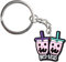 JIJIBA Schöne PVC Boba Tee Schlüsselanhänger Mini Milchflasche Anhänger Cartoon Nette Schlüsselanhänger Für Frauen Auto Geldbörse Rucksack Ornament