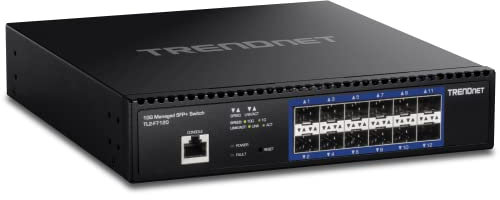 TRENDnet Switch 10G SFP+ Géré - 12 Ports, Commutation 240 Gbit/s, Prend en Charge Modules Fibre Optique SFP 10GBASE-X/1000BASE-FX