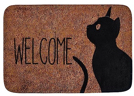 volumoon Zerbino di Benvenuto Personalizzato, 60x40CM Zerbino Antiscivolo e Lavabile, Zerbino Ingresso Casa, Tappeto per Porta, Animale Tappetino, Zerbino Ingresso per Esterno e Interno