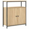 vidaXL Buffet, Meuble de Rangement avec Porte, Armoire latérale, Organisateur de Salon Maison Intérieur Chêne Sonoma Bois d'Ingénierie