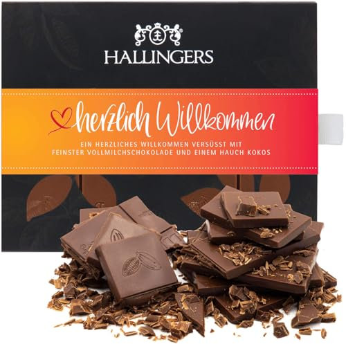 Hallingers Vollmilch Edel-Schokolade Pur - handgemacht, alkoholfrei - Made in Germany