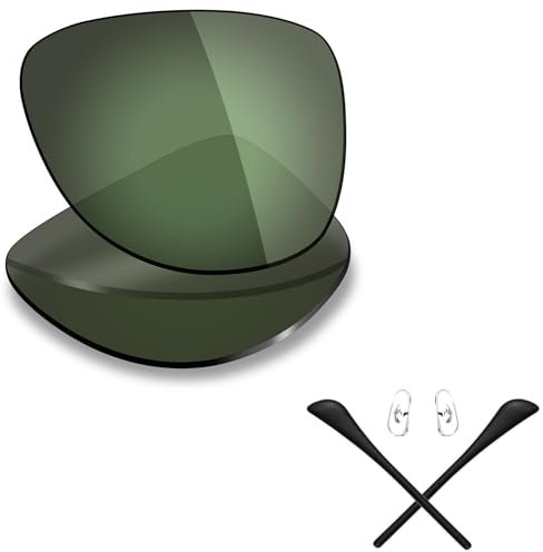 Mryok Lentes de repuesto polarizadas y kits de goma para Ray-Ban Aviator RB3025 - Opciones, Polarizado - Gris Verde, 58 mm