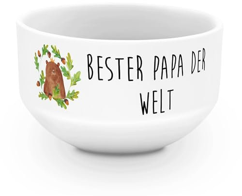 Mr. & Mrs. Panda Müslischale Bär König - Geschenk, Schüssel, Papa, Papa Bär, Salatschüssel, Müslischüssel, Teddy, Keramik Schüssel, Daddy, Teddybär,