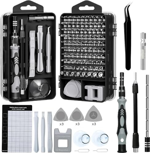 CANOPUS Magnetic PC Precision Screwdriver Set 122 in 1, Laptop Repair Tool Kit, Small Screwdriver Set for Electronics, PC, Computer, Hand Screwdrivers Set