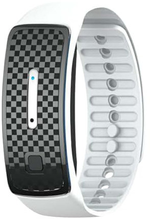 ASIEIT Bracelet anti-moustiques à ultrasons étanche pour enfants et adultes, bracelet anti-piqûres de moustiques rechargeable pour le camping, la pêche, les sports de plein air (blanc)