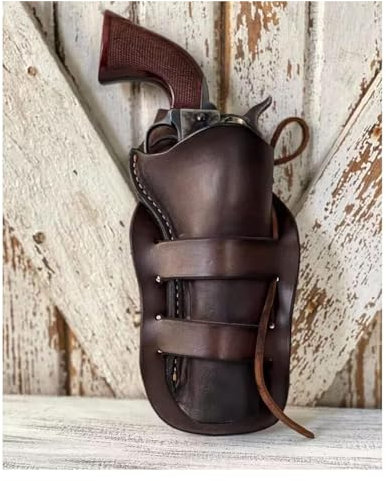 Western-Cowboy-Pistolenhalter for Den Lauf, Vintage-Accessoire Im Steampunk-Stil, Mittelalterliches Leder-verdecktes Holster for Halloween-Cosplay-Kostüm-Taillenzubehör