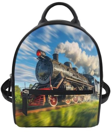 HUGS IDEA Zaino da donna in pelle PU con design multiuso, borsa a tracolla da viaggio, Treno