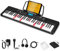EYTSE - 61 Keys Piano Keyboard, Electric Keyboard Set for Beginners, Full Size Lighted Keys, LCD, Headphones, Music Sheet Holder, Microphone, Speakers