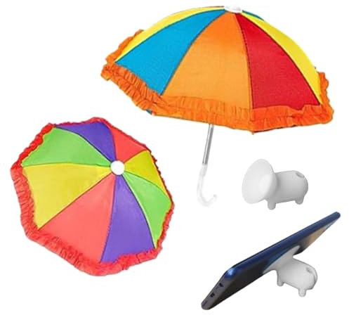 Handy-Sonnenschirm - Sonnenschirmschutz mit starker Saugkraft für Smartphone, blendfreier Sonnenschirm, für Garten, Hof, , Garten,, Farbig 2, ???????????