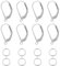 Ganci per orecchini francesi in argento Sterling 925 10 x 16 mm, 18 anelli di salto in argento Sterling a monachella, ganci per orecchie, sostituzioni, risultati in argento Sterling 925, orecchini a