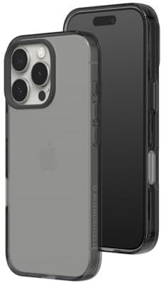 RhinoShield JellyTint Transparente Schutzhülle Kompatibel mit [iPhone 16 Pro] | Übertrifft militärische Fallnormen, Kratzfest, stoßfest, Aussparung für Kamerataste - Aschgrau