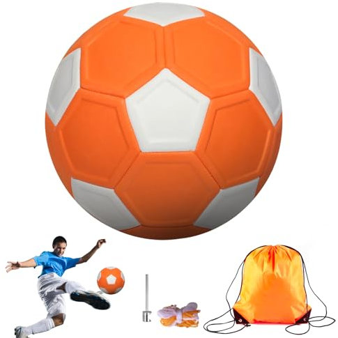 DHINCHANSAIB Calcio Curven Ball 20cm - Eva Gomma Swerve calcio per bambini, ideale per allenamento di calcio e come regalo per interni ed esterni