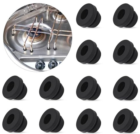 UTXN 12 Stück Topfträgergummis, Gummifüße, Wohnmobil Zubehör, für Topfstützen mit 5mm Stäben von Smev und Thetford, Zubehör für Wohnmobil-Kochfeld.