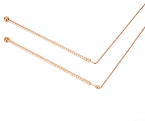 Besttoolifes Tiges de sondage en cuivre, tiges de radiesthésie en cuivre, 1 sac de 35 x 17 x 1,8 cm, accessoires pour la détection de l'eau, pour outils de chasse, eau de divination, trésor, articles