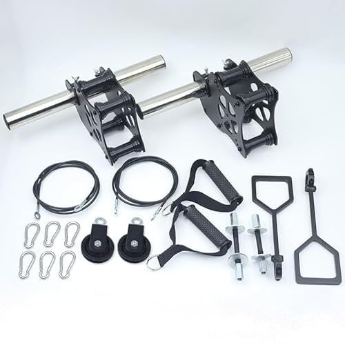 CONBUT Strength Training Set Power Rack attachments Smith Machine Gliders Versatile Workouts Fitness Gym Home Cable Crossover Bench Press Deep Squat for 1 2 Olympic Barbell 2 Weight Plate