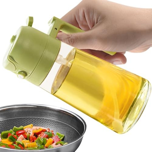 Botella de spray de aceite,Botella de spray de aceite de oliva - Dispensador de aceite de oliva 2 en 1 para rociar y verter | Señor de aceite para cocinar en la cocina, recipiente de aceite para barba