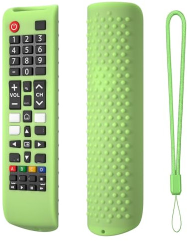 Custodia Protettiva per Telecomando per Samsung Smart TV, Copertura Protettiva Antiurto in Silicone per BN59-01315A BN59-01315B BN59-01315E BN59-01315L telecomando (Verde luminoso)
