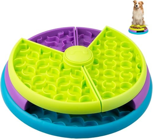 JAONLD Gamelle Anti Glouton Chien Grande Taille 3 D Gamelle Anti Glouton Chien Moyen Antidérapant Gamelle Prévenir L’obésité et Les Ballonnements pour Chiens Moyens/Grands
