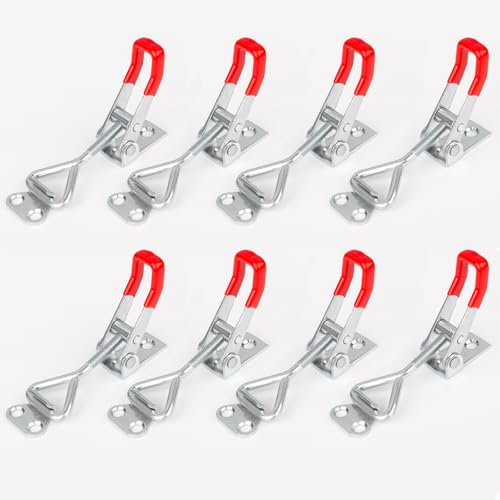 Zydiwo 8 Piezas Cierre de Palanca de Rodilla Ajustable Abrazadera de Palanca Remolque 100kg Cierre a Presión (8 Piezas)