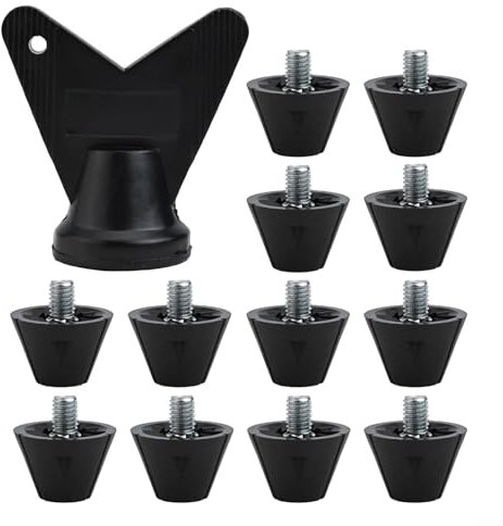 Juego de 12 tacos de repuesto para botas de fútbol para un mejor agarre y equilibrio en calzado deportivo (13 mm)