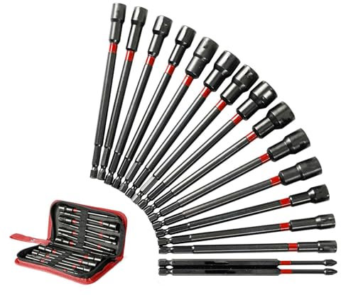 Easy to Use Set of 16 Nut Driver with Long Shank Drill Bit Long Shank Nut Driver Bit 7mm/8mm/9mm/10mm