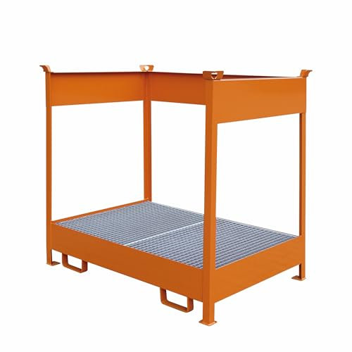 Fass Stapelpalette mit Auffangwanne - 2 x Fass - für Stapler Gabelstapler Kran